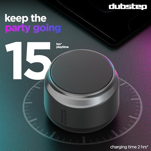 Image of Dubstep Pop 600 Wireless Speaker, 15 Hrs Playtime, 52mm Driver, TWS Pairing, 6W Output Bluetooth Speakers (Grey)