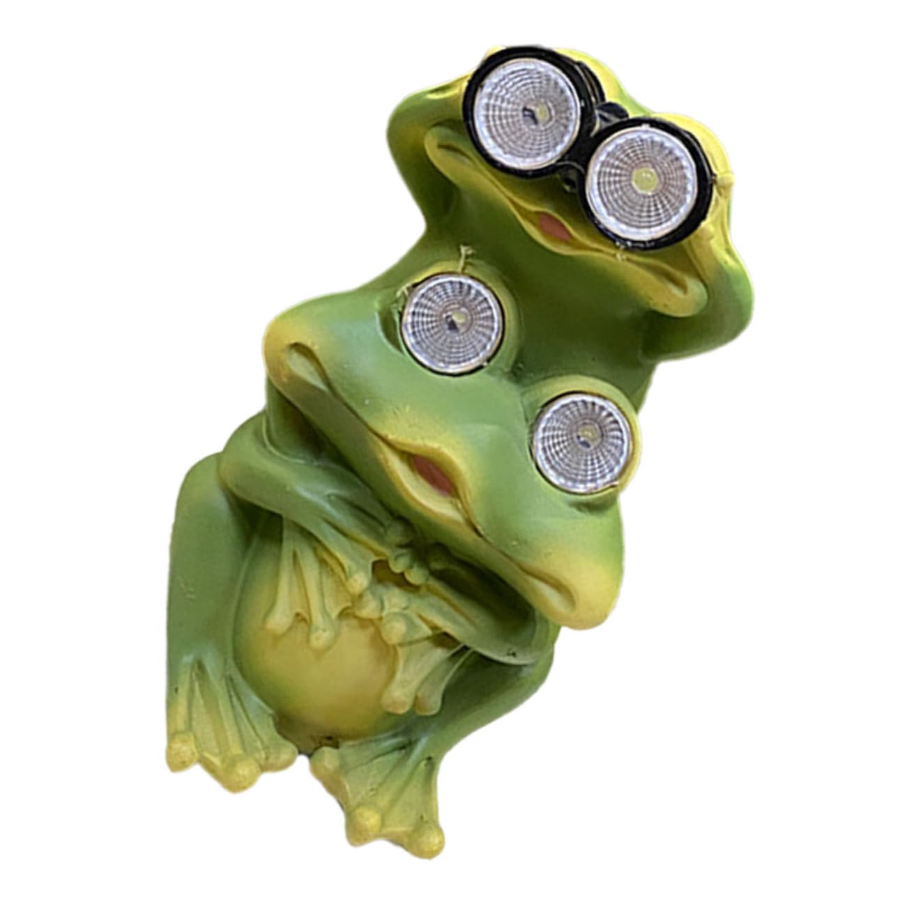 Abaodam Statuetta Rana Solare da Giardino in Resina Verde 300 Mah