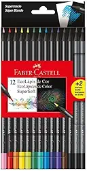 Lápis de Cor, Faber-Castell, EcoLápis Supersoft, 120712SOFT+2, 12 Cores + 2 Grafite