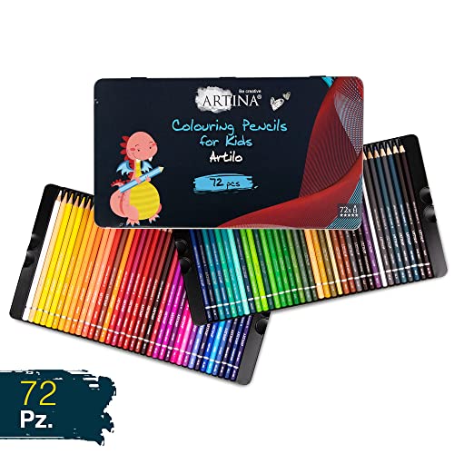 Artina Artilo Set di 72 Matite Colorate per