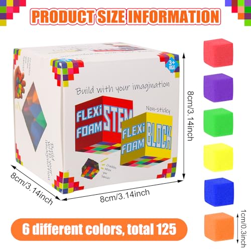 MACULPER Sensorik Spielzeug, Sensorisches Spielzeug, Schaumstoffsteine ​​für Kinderbau, Sticky Hände Spiel-Zeug Training des Gehirns Für 3 4 5 Jahre Und Über Kinder