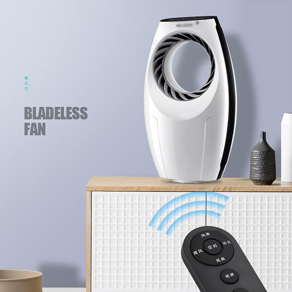 90° Wide Oscillating Fans Tower Oscillating Movement 3 Speed Setting Remote Control Quiet Bladeless Fan Space Saving