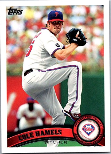 2011 Topps #460a Cole Hamels Philadelphia Phillies MLB Baseball Card NM-MT