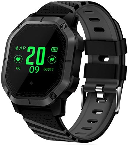 Fitness Tracker, Swimming and Cycling Watch with Heart Rate/Sleep/Blood Pressure Monitor for Teenager and Adult, Black