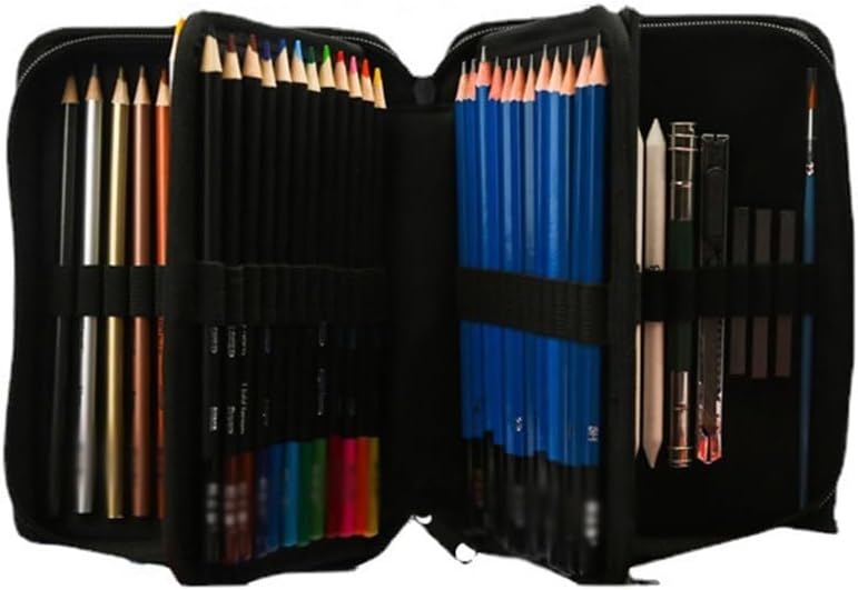 73 Pieces Colour Pencil Sketch Set Drawing Stationery Water Soluble Coloured Pencils