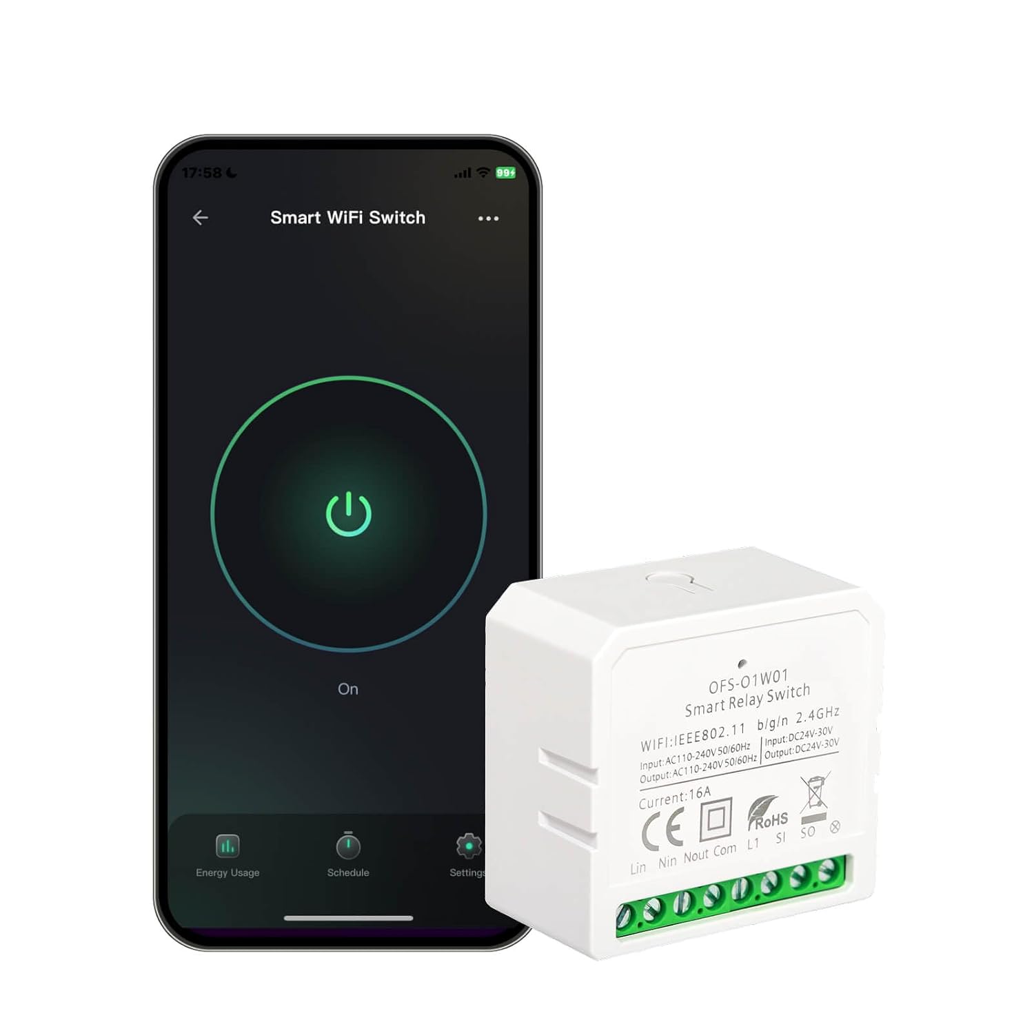 VEXA Smart WiFi Switch 16A, Neutral...