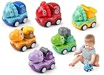6 Pcs Car Toys for 1-2 Year Old Boys Dinosaur, Toy Cars for Toddlers, Pull Back Cars, Dinosaur Toys for Girls Boy, Baby Cars, Birthday Gifts Age 1 2 3 Year Olds Boys