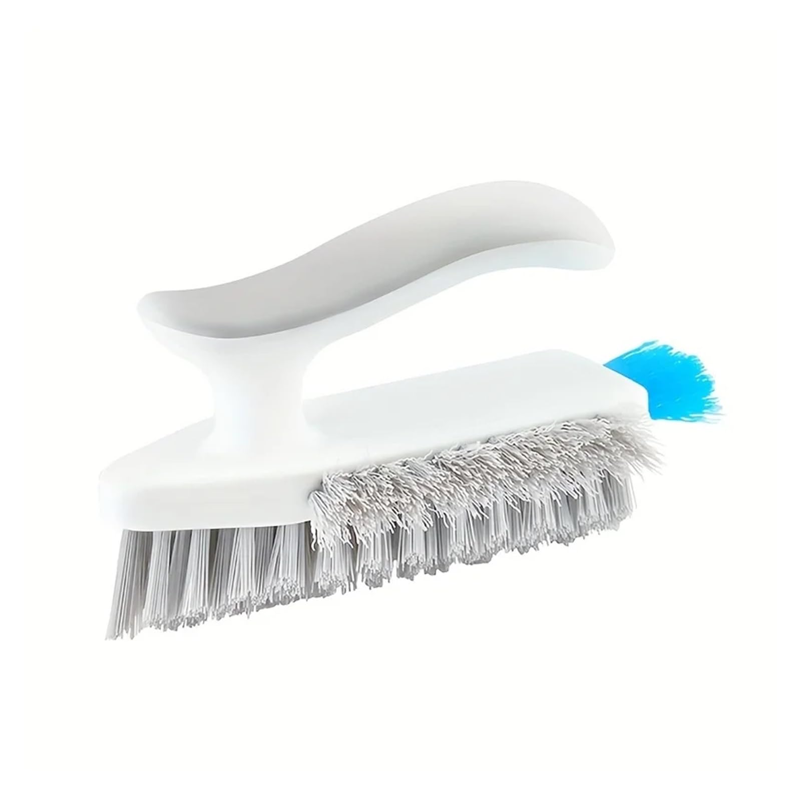 Raclette à brosse 4 en 1 blanche pour nettoyage des rainures et vitres de maison