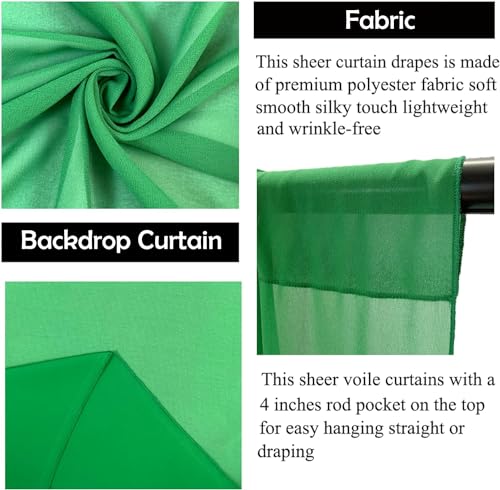 Image of Party Propz Green and Yellow Backdrop Decorations with Pom Pom Hangings - 12Pcs Mehendi Decoration Setup for Home, Haldi Decoration Items for Home, Backdrop Cloth for Decorations Pooja(12Pcs)(Satin)