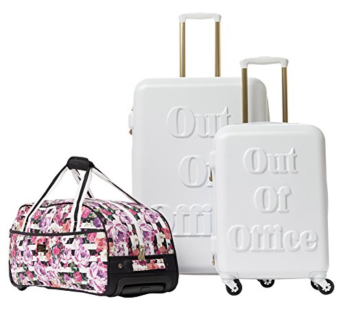 Macbeth Women's Office 3 Piece Nested Luggage Set, White Women's 3 Piece Set