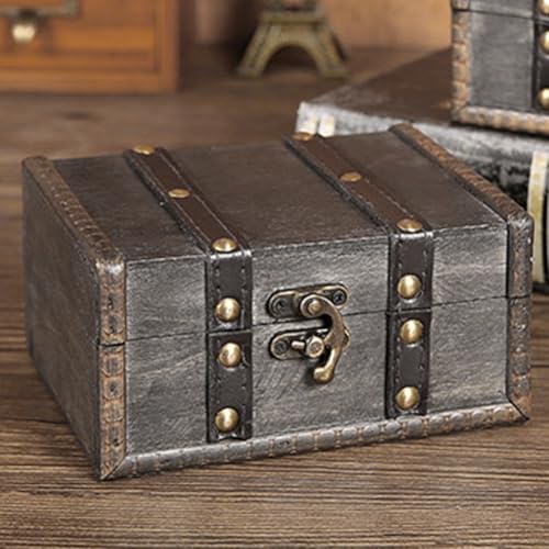 Rangement coffre en bois pirate pour ne plus perdre bijoux - 5