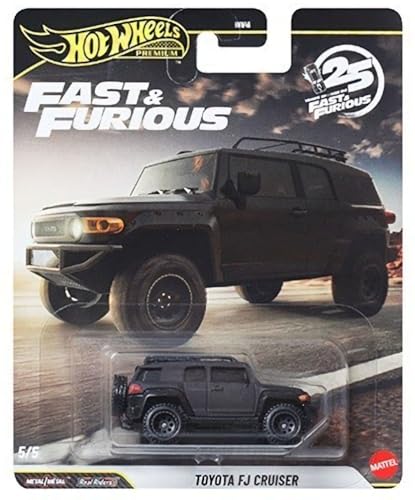 Hot Wheels Premium Fast & Furious 25th Anniversary, Set 5 autos miniatura 5