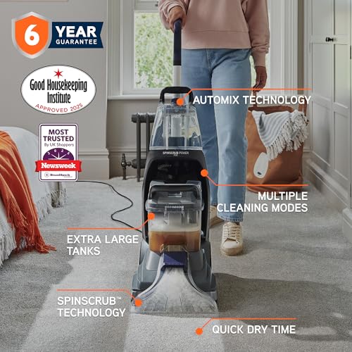 Vax SpinScrub Power Plus Carpet Cleaner - 1200W Upright Washer - Image 2