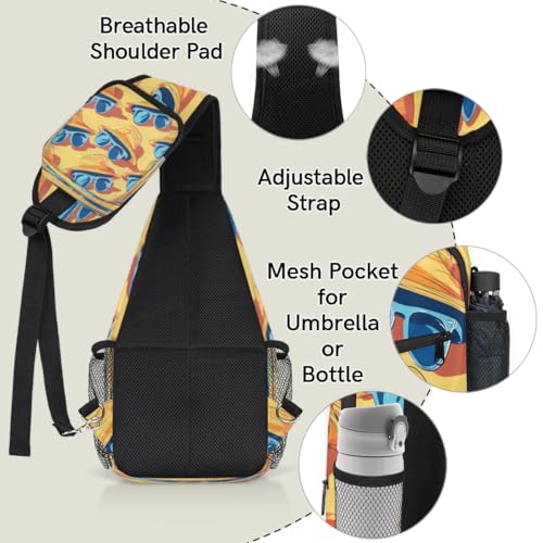 Sling Bag unisex para viaje y senderismo, 7.9x3.5x14.2 in miniatura 4