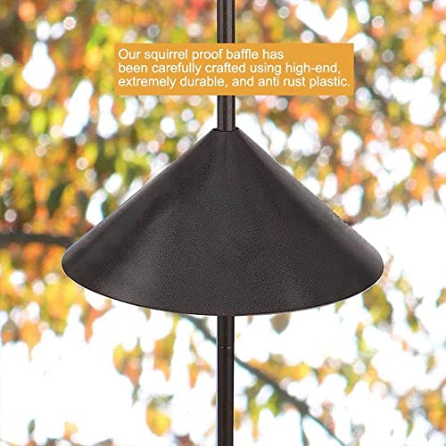 Abledance Wikkel rond eekhoorn Baffle, unieke plastic wasbeer & eekhoorn bewijs opknoping schot voor vogelvoeders tuin beschermen paal, C - Image 8