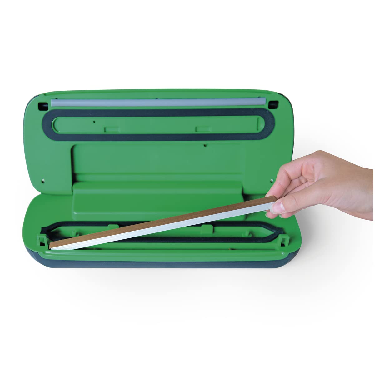 MACOM Forever Fresh VAC 4000 Potente Macchina sottovuoto Cordless con barra sigillante da 28 cm, Nero E Verde