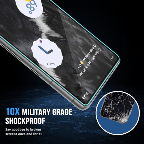 Image of FIRST MART Military-Grade Gorilla Tempered Glass Screen Protector Compatible For Google Pixel 7 (6.3 Inch) With Easy Installation Kit| Edge To Edge Coverage |Black
