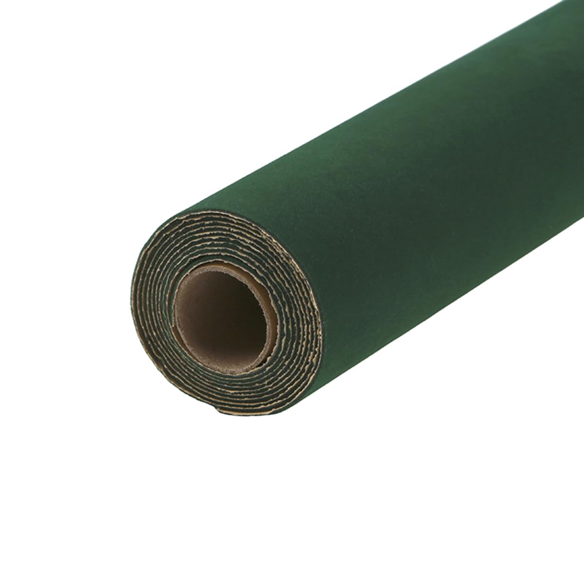 JINDAOSH Solid color self-adhesive flocked roll of velvet fabric 59 * 19.68inches(50 * 150cm) for Object Boxes liners Photography backgrounds Jewelry display DIY projects(Color:12 dark green)