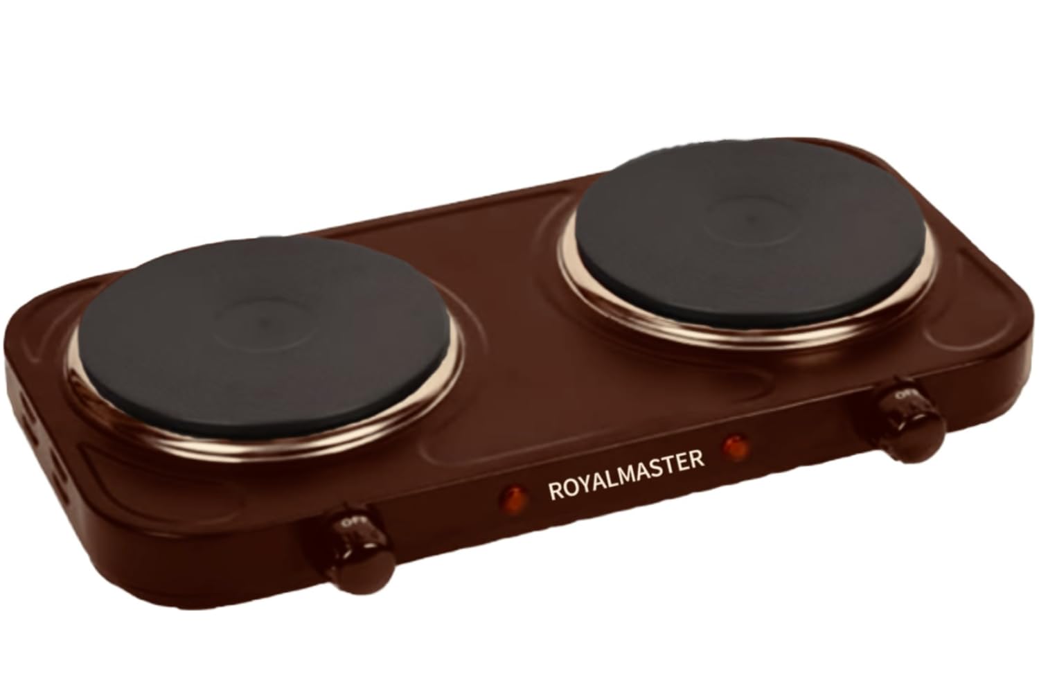 Wtrtr Double Hot Plate,2000W Electric Plate,Portable Electric Hob .Cooktops.1 year warranty。5814 (Brown)