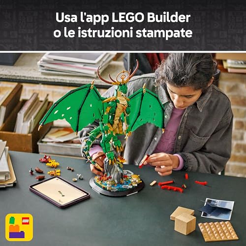 Ninjago Drago-Guardiano - Giocattolo da Costruire di Action Figure Snodabile con Minifigure del Maestro Wu ed Espositore Effetto Roccia - Regalo per Bambini 14+ Anni Fan di Monstrosity - 71847 - Lego - Immagine 6