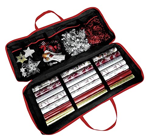 Ram® Grand Rouleau de Papier Cadeau de Noël en Tissu Noir 82 x 34 x 13 cm Cover