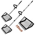 15 Inch Extra Large Chicken Poop Scooper Adjustable Scooper with Ergonomic Grip Sifting Litter Shovel Chicken Coop Scoop