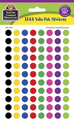 Teacher Created Resources Colorful Circles Mini Stickers Value Pack, Multi Color (4743)