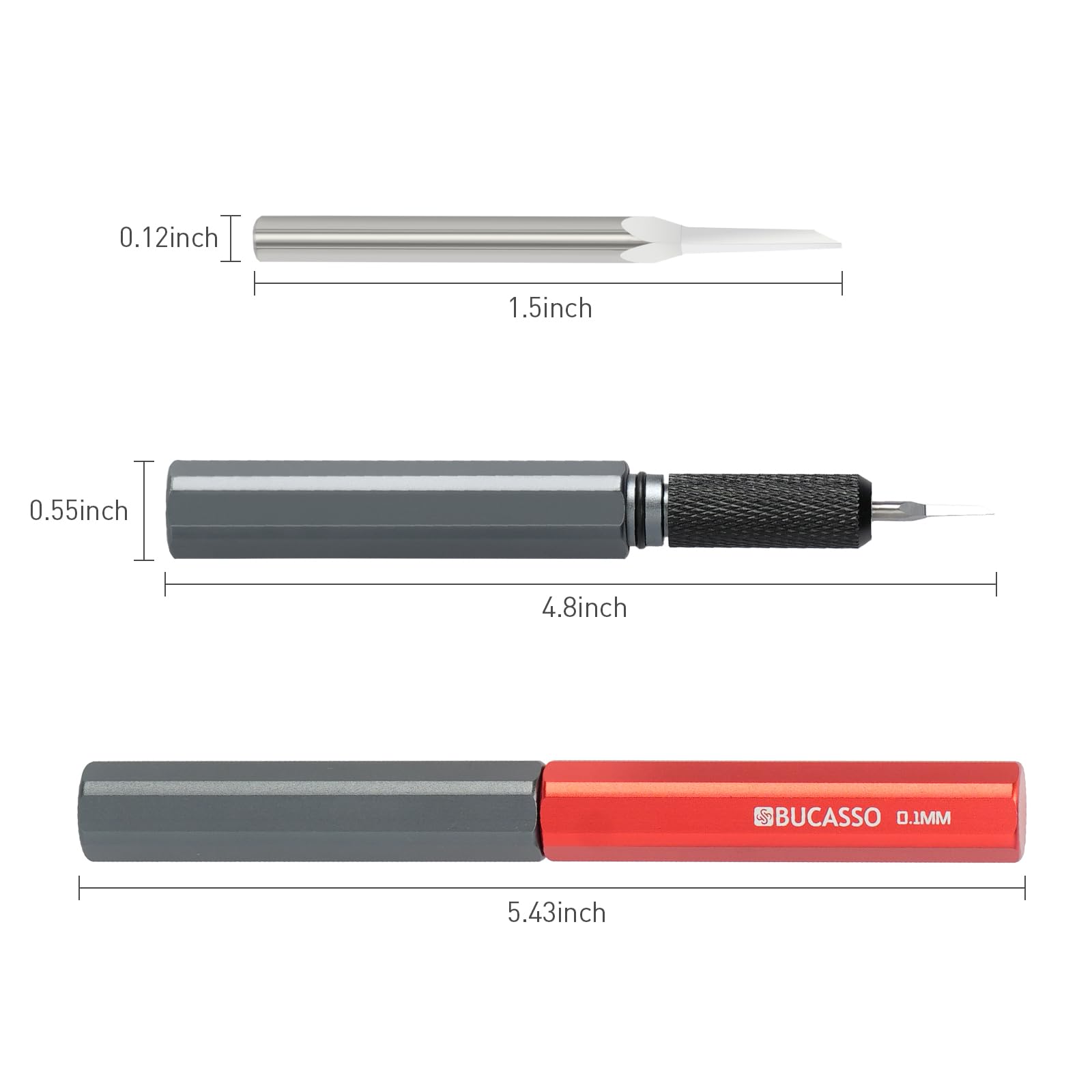 Modell Scriber, Line Scriber mit Wolframstahlklingen, Modell Scribing Tool für den Modellbau-Hobby, RG Scale Model, Gundam Model Kit, Kunststoff-Modelle, Harz GK geschnitzt (0,1 MM)