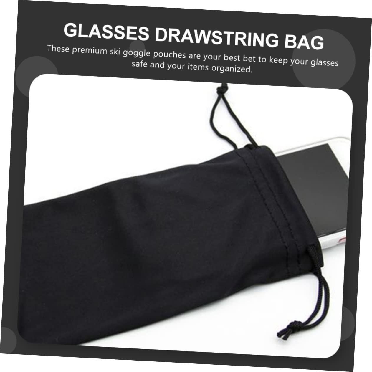 Abaodam 75pièces Pochette De Rangement pour Lunettes De Ski Lot Cordon Résistants Aux Rayures pour Masques De Ski Et Accessoires De Lunettes Pratique Et Compact