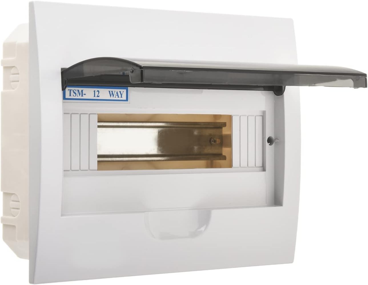 FielectCircuit Breaker Box 12 Way Power Distribution Box ABS Plastic Power Distribution Protection Box for Circuit Breaker, 256x200x66mm/10.08"x7.87"x2.60"