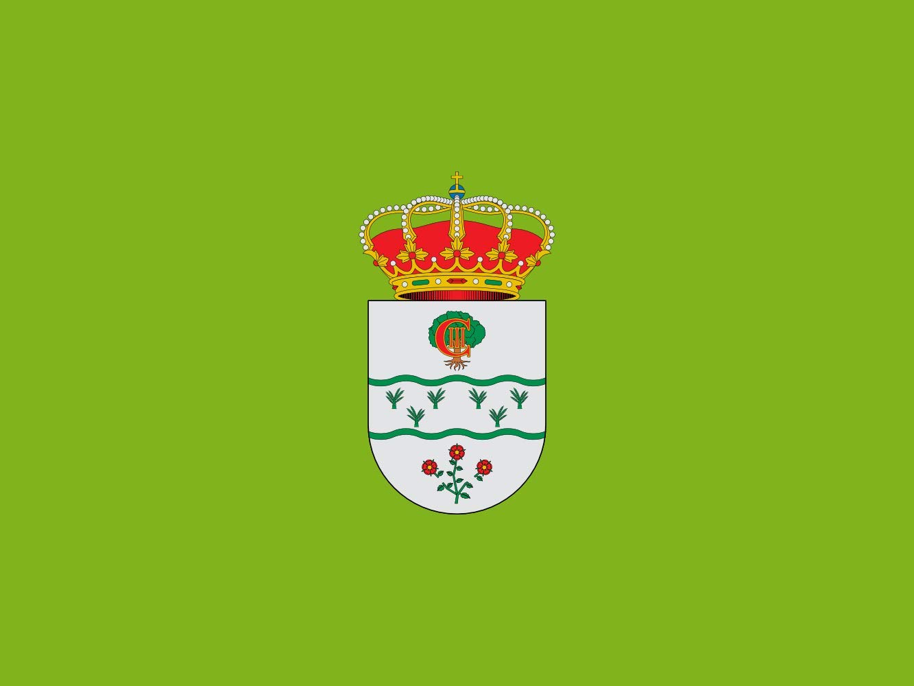 Drapeau XL Cañada Rosal Sevilla emblème andalou grand format extérieur