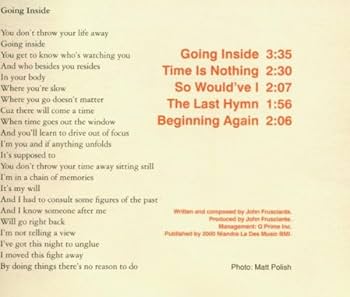 John Frusciante【Going Inside EP 】 John Frusciante – Going Inside – CD (Single, Promo), 2001