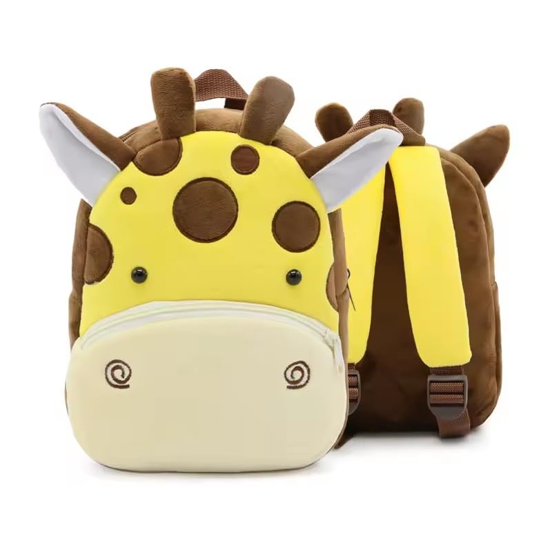 Mochila Infantil animada bichinhos de pelúcia Pequena Bolsa de Passeio para Criança (Girafa)