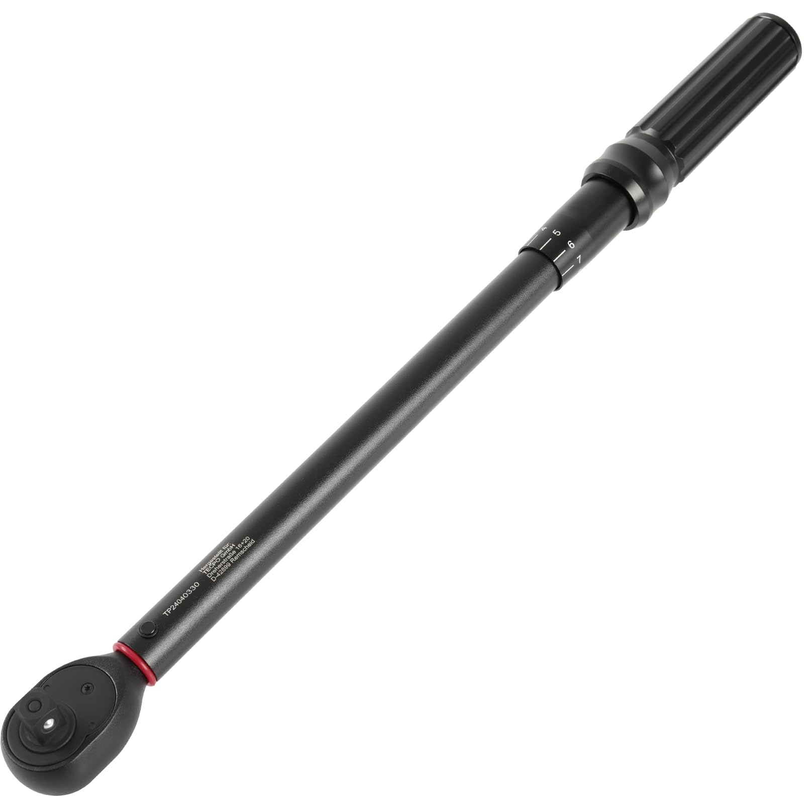 TECPO Llave dinamométrica 20-200 Nm + 1/2" Juego de llaves de vaso SW 17-19-21 mm