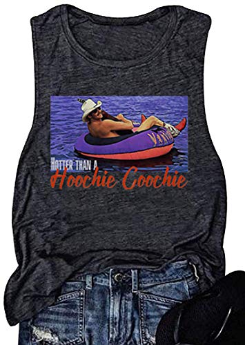 Hotter Than A Hoochie Coochie Country Music Tank Tops Vintage Graphic Summer Workout T Shirts for Women