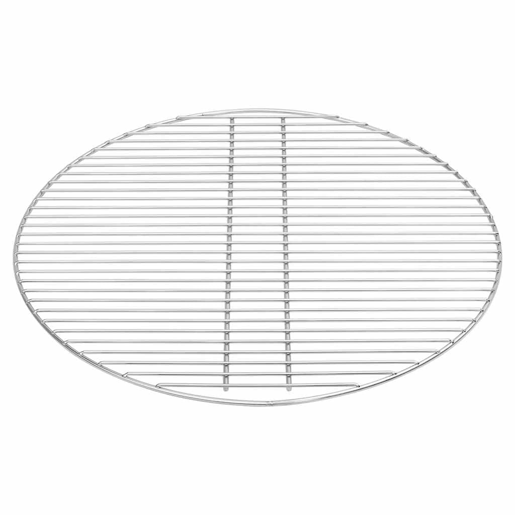 Griglia argentata, 57 x 57 cm, in acciaio inox lucidato, per giardino, terrazza, esterni, barbecue, accessorio durevole e facile da pulire, ideale per feste estive e campeggio