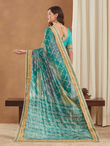 Image of Women's Banarasi Silk With Jacquard Print Saree With Blouse