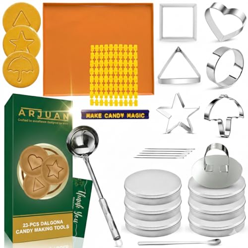 ARJUAN - Premium 23 Pack Dalgona Candy and Cookie Cutters