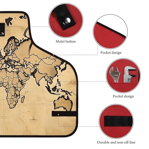Delantal de trabajo impermeable con 8 bolsillos para hombre y mujer miniatura 3
