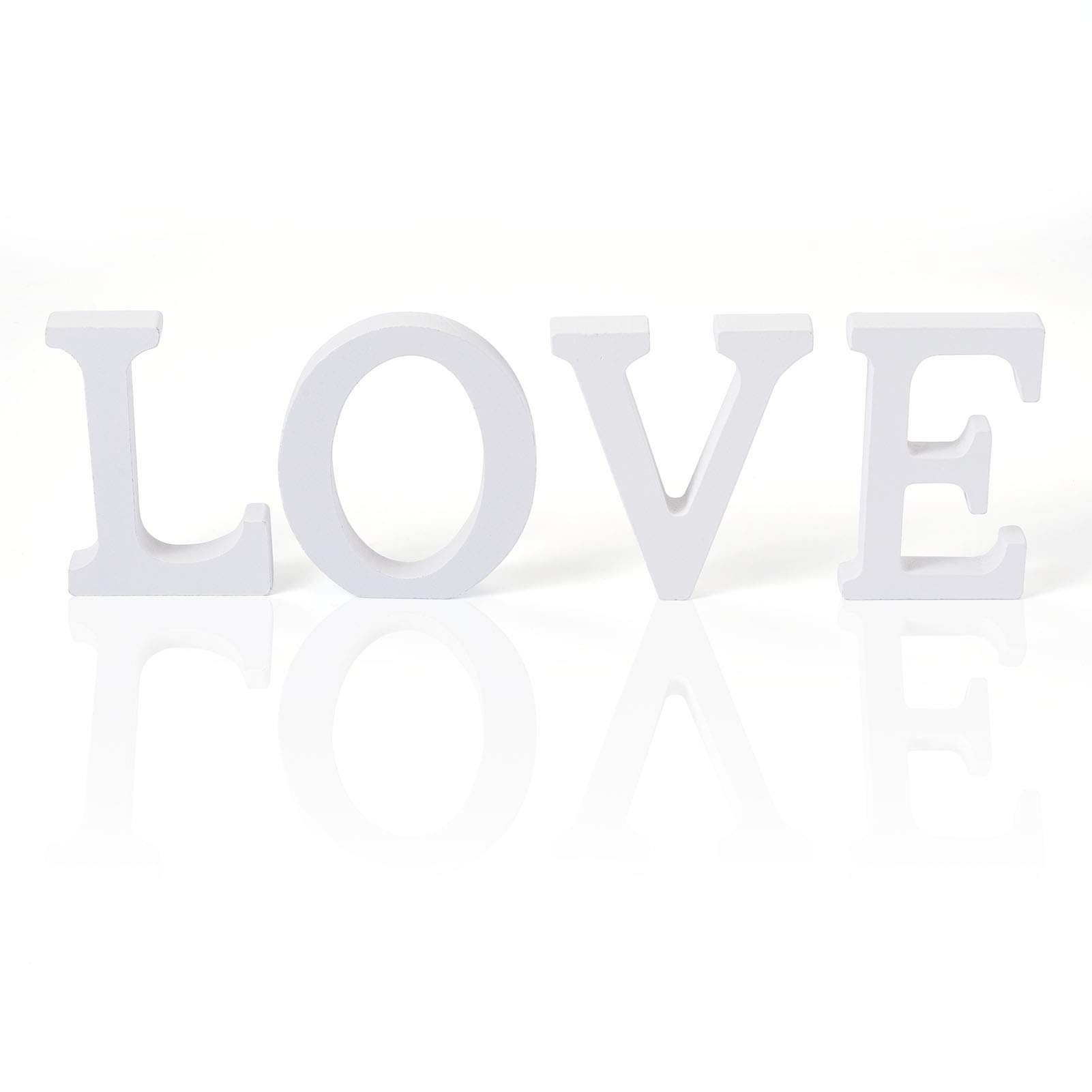 Amazon.co.jp: 4個 白 木製 アルファベット love 文字飾り オブジェ