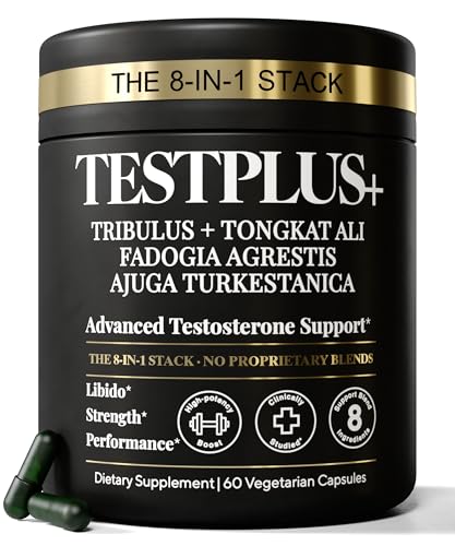 Testosterone Booster for Men - 700mg Tongkat Ali & Fadogia Agrestis Stack - Boost Energy, Strength & Muscle Recovery - 8-in-1 Natural T Supplement with Ashwagandha - 60 Capsules