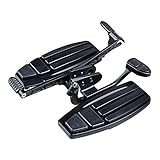 Matte Black Driver Floorboards Toe Heel Shifter Brake Lever Kit Compatible with Honda 2001-2017...