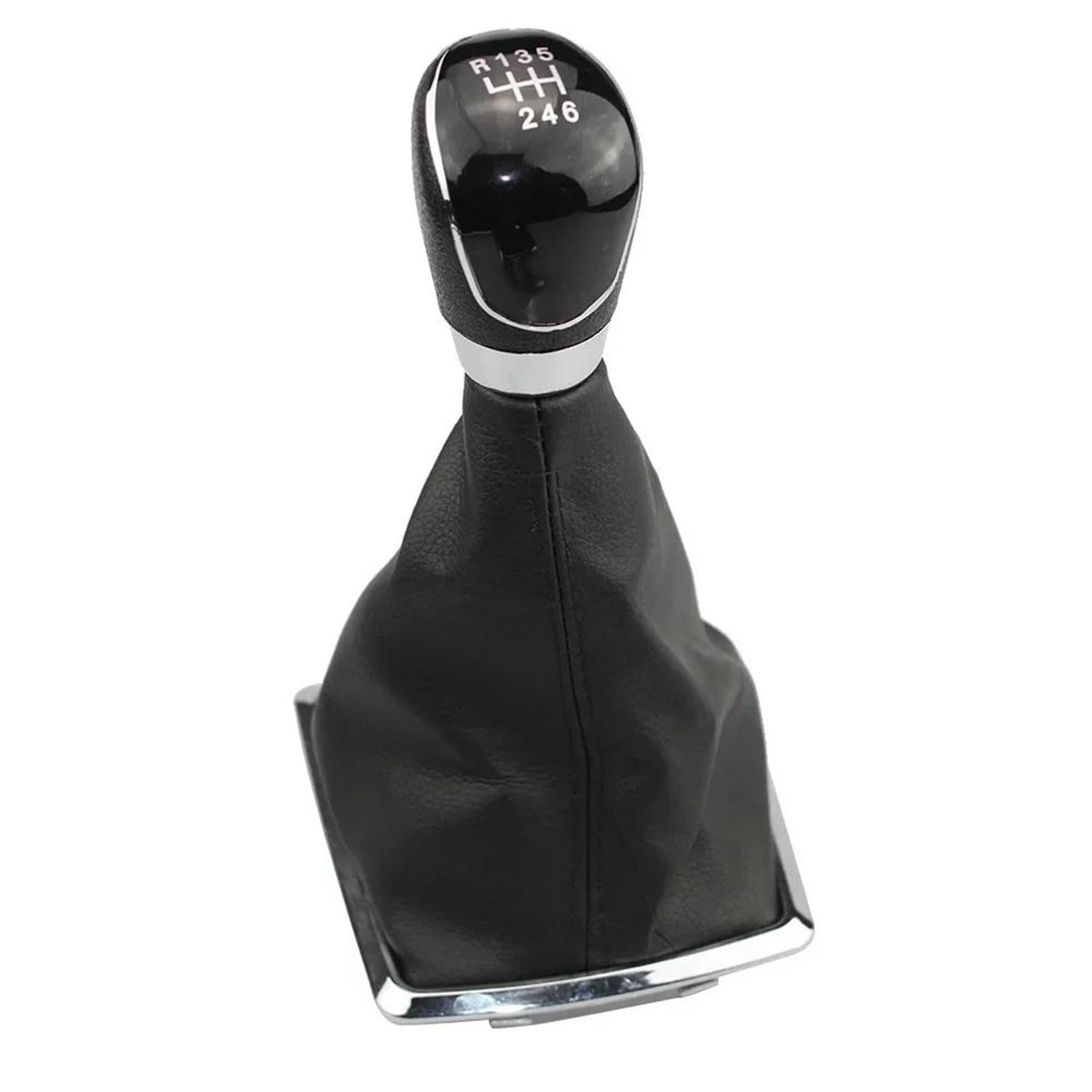 YDXHERTA 5/6 Speed Gear Shift Knob Lever Handball Gaiter with Boot Cover for Focus 2 MK2 2005-2012 Spare Parts(6 Speed Black)