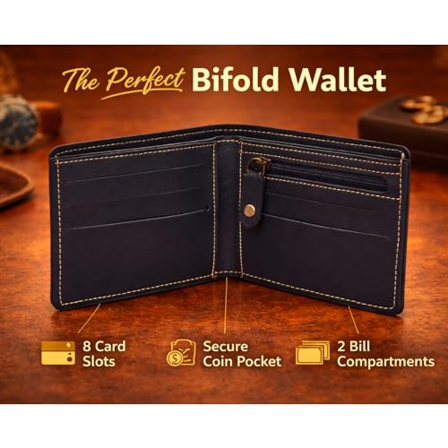 Image of Gift For Special Genuine Leather Men's Wallet - Gift for Him - Father Friend Purse Gift - Surprise Your Husband