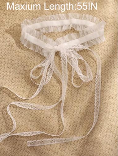White Lace Adjustable Choker Necklace for Women 90's style Collar Necklace — view 2