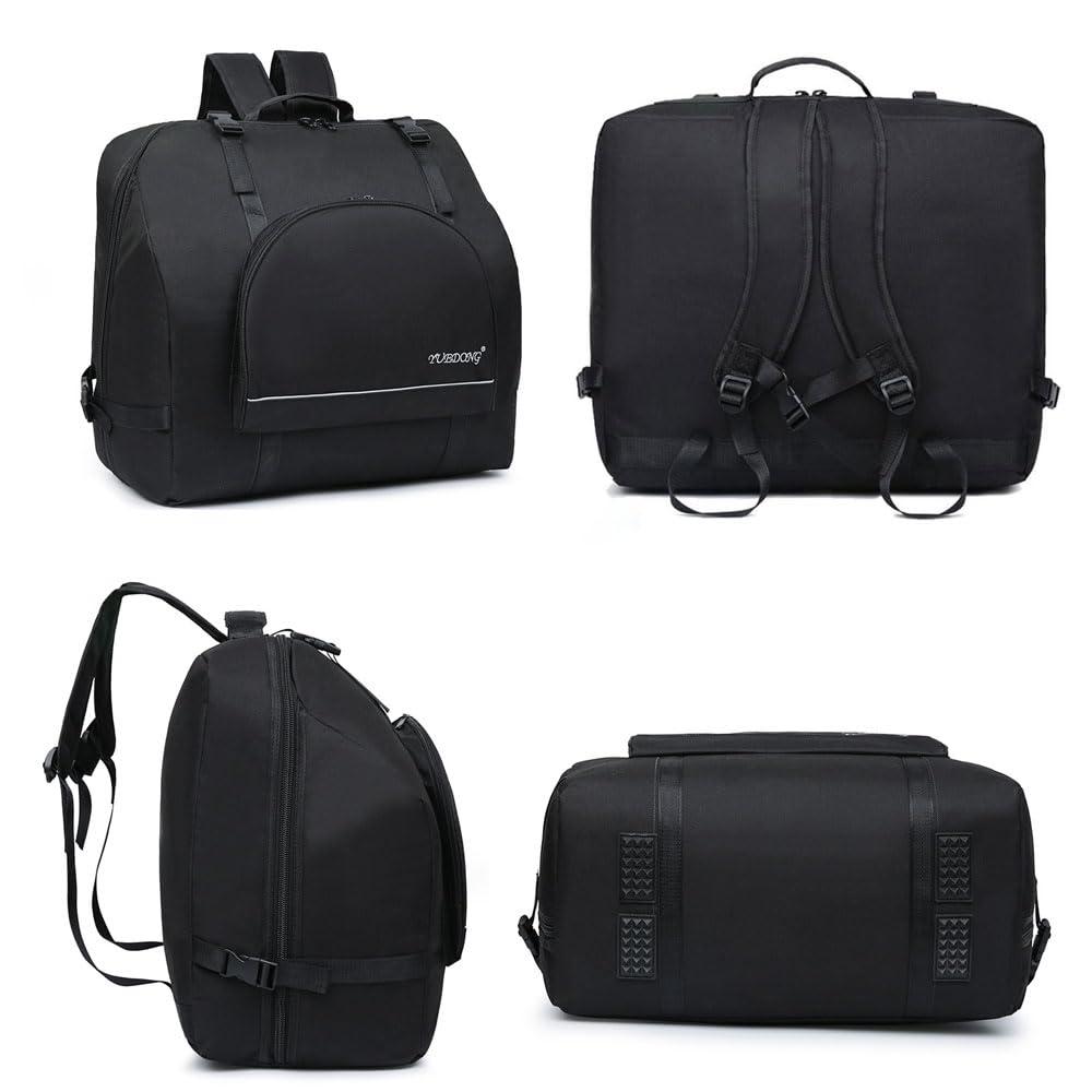 Sac accordéon à Dos en Tissu Oxford pour accordéon Accordéon rembourré Valise Sac à Dos avec Bretelles Sac à Dos pour Accessoires Sac de Transport pour Instrument-Black||80-96 Bass