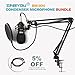 immagine 5ZINGYOU Microfono a condensatore, Kit microfono per registrazione professionale BM-800 con braccio a forbice, sospensione regolabile, filtro anti-urto e filtro anti-pop (Argento)