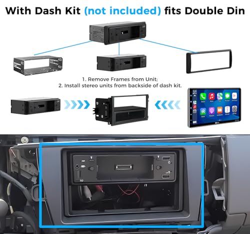 Plz MP-108 10.1 Inch Wireless Single Din Car Radio Stereo With Apple Carplay Android Auto Touch Screen, Car Play Audio Receivers Headunit thumb #6