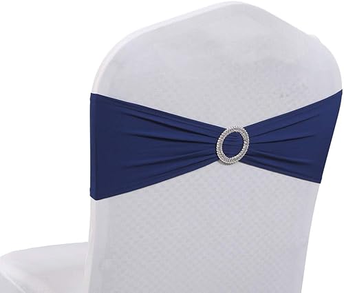 MDS - Paquete de 100 bandas elásticas de elastano para sillas con lazo de alta calidad, con hebilla deslizante, ajuste universal, lazos elásticos disponible en Yaxa Mexico