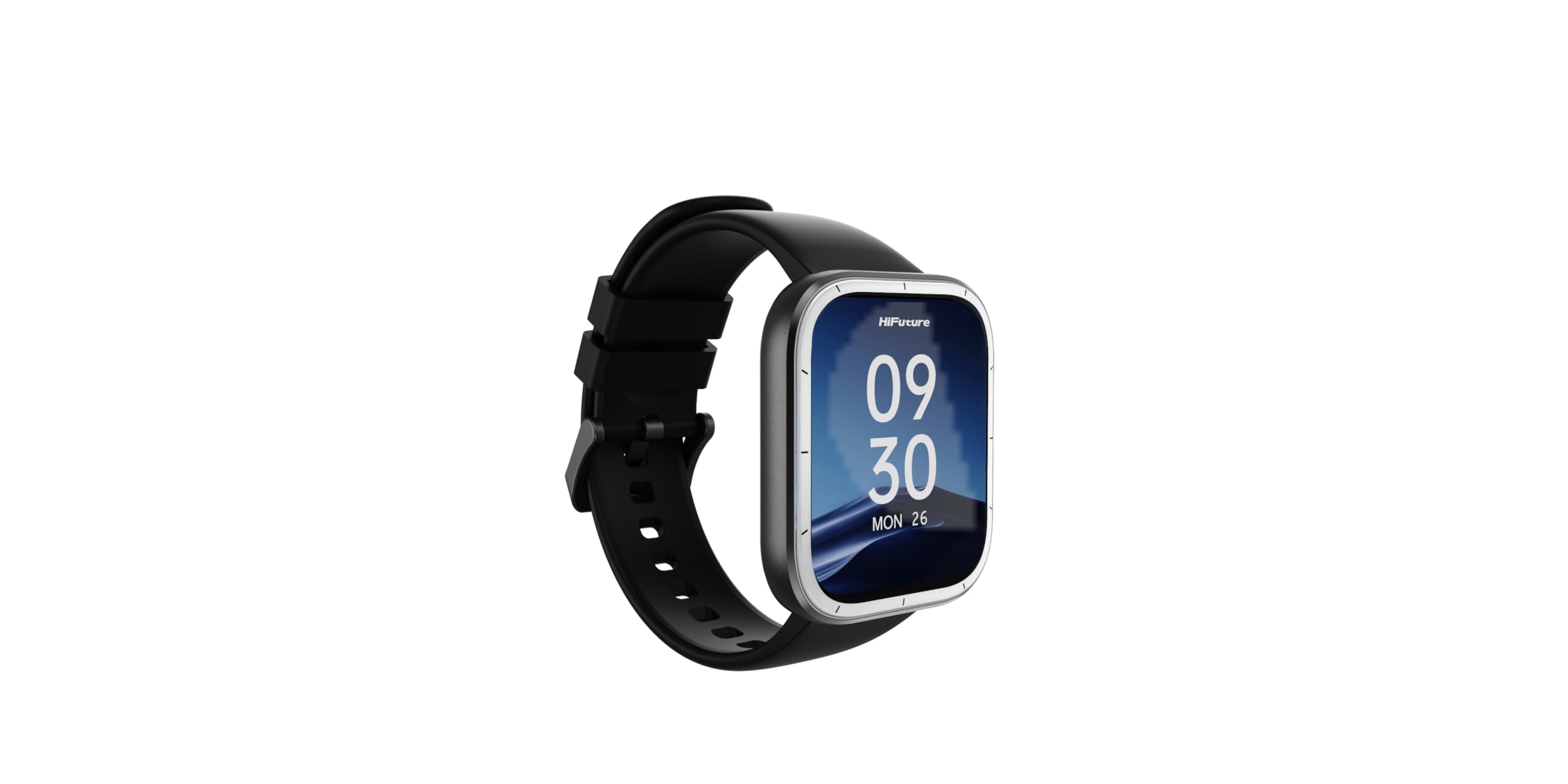 HIFUTURE Hi-ZONE3 Montre Connectée, Écran IPS 1,83 Pouce, Bluetooth 5.3, Plus de 100 Modes Sportifs, Suivi Santé 24h/24, Autonomie 7 Jours, Silicone, Noir